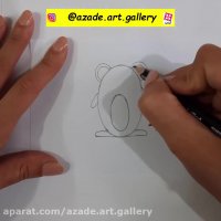 آموزش نقاشی به کودکان - موش