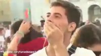 عکس العمل هواداران پرتغال پس از هدر دادن پنالتی توسط رونالدو
