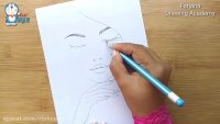 آموزش نقاشی آسان کشیدن یک دختر