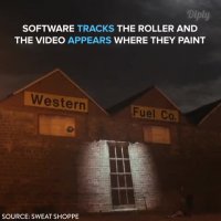 نقاشی رو دیوار با غلطک الکترونیکی