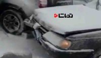تصادف زنجیره ای 50 ماشین در گردنه خان
