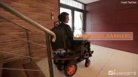 ویلچری که می تواند از پله ها بالا برود!! 