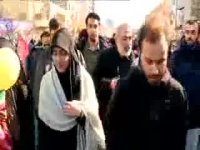 حضور فرزندان شهید سلیمانی در راهپیمایی 22 بهمن