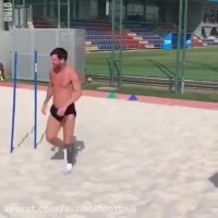 تمرین بدن سازی پیش فصل لیونل مسی