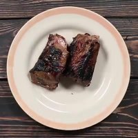 دنده کباب با سس سویا