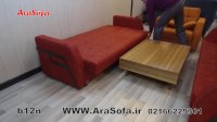 کاناپه مبل تختخواب شو (تخت شو) یک نفره با نشیمن سه نفره مدل   B12nآرا سوفا