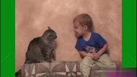گفتگوی پسر کوچولو با گربه