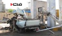 لحظه انفجار مخزن سوخت وانت پیکان
