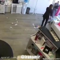 انحراف به چپ یک دستگاه گوزن و برخورد با آرایشگاه در لانگ آیلند نیویورک