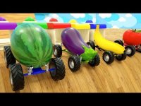 کارتون ماشین های رنگی : تبدیل میوه و سبزیجات به ماشین