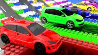 کارتون ماشین های رنگی : سرسره های لگویی و ماشین های مینی اسپرت