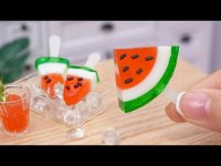 آشپزی مینیاتوری واقعی : بستنی هندوانه ای