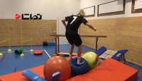 تمرین " پارکور " قهرمان اسکی