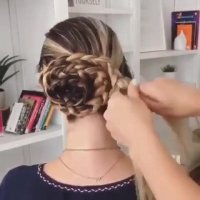 آموزش شینیون خاص با بافتن موها