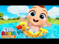 کارتون فرشته کوچولو : شنا در استخر