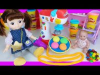 بازی آشپزی عروسک و نی نی کوچولو : منوی شیرینی های خوشمزه : خمیر بازی