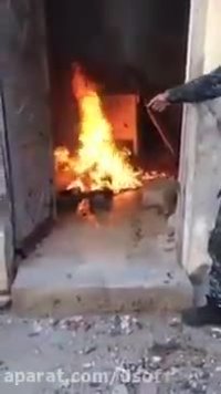 لحظه سوختن مزدوران ابوبکر بغدادی, خلیفه داعش