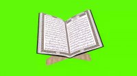 Quran Book 3d Green Screen