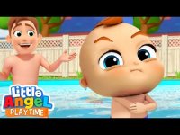 کارتون فرشته کوچولو : شعر شنا در استخر