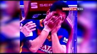 اشک حسرت سوارز پس از مصدومیت و تعویض مقابل سویا