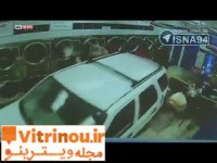 ورود ناگهانی خودروبه مغازه لباس شویی درنیویورک-ویترینو