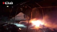 آتش سوزی چادرها و کانکس های زلزله زدگان سرپل ذهاب