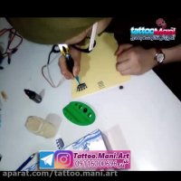 آموزش تتو تاج توسط هنرجویی از رشت