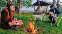 آشپزی در طبیعت آذربایجان : باربیکیوی گوشت داخل زمین