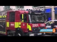 تجمع نیروهای امنیتی در ورودی متروی" فول هام لندن "