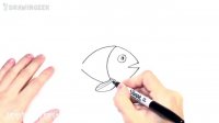 کلیپ تصویری آموزش نقاشی ماهی کودکانه