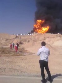 آتش سوزی دکل حفاری در رگ سفید