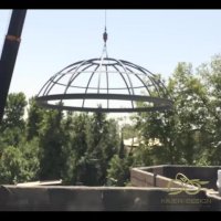 فیلم جای گذاری فریم گنبد شیشه ای باغ فردوس