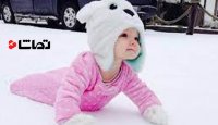 لحظات خنده دار و دیدنی از برف بازی کودکان