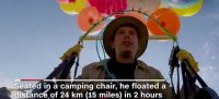 پرواز دیوانه وار با بادکنک در ارتفاع 22 کیلومتری