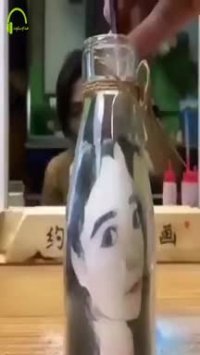 نقاشی با شن در بطری