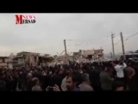 عزاداری مردم زلزله زده قبل از حضور رهبر انقلاب