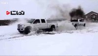 طنباب کشی خودرو ها روی برف