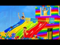 فیلم ماشین بازی کودکانه : آتش گرفتن خانه , اعزام آتش نشانی و ساخت خانه جدید با آجرهای رنگی