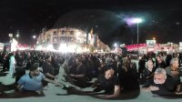 عزاداری عاشقان حسینی در بین الحرمین از نمایی متفاوت