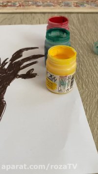 نقاشی ورنگ امیزی درخت