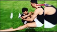 تمرین دادن رونالدو به فرزندش