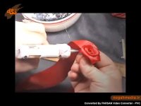 ساخت گل رز با روبان