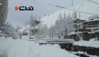بارش برف در طالقان استان البرز