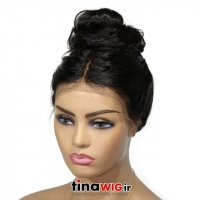 خرید کلاه گیس زنانه با موی طبیعی  تمام تور بافت تمام فرق با موی بلند یک متری و نود سانتی