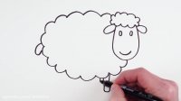 آموزش نقاشی به کودکان : نقاشی آسان گوسفند