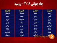 گروه احتمالی ایران در جام‌جهانی 2018