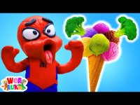 کارتون خمیر بازی قهرمانان کوچک : بستنی بروکلی