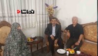 دیدار احمدی نژاد با خانواده شهید بازیان