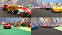 کارتون ماشین های مسابقه ای مک کویین : رقابت Lightning McQueen VS FRANCESCO VS Cruz VS Jackson Storm