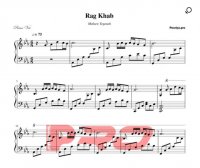 نت پیانو رگ خواب محسن یگانه